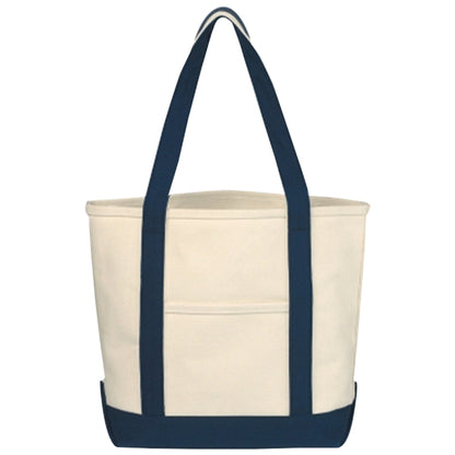 Budget Custom Small Heavy Cotton Canvas Boat Tote Bag
