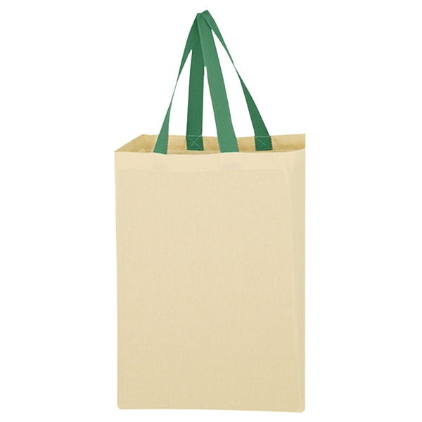 Budget Custom Natural Cotton Canvas Grocery Tote Bag