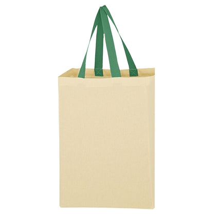Budget Custom Natural Cotton Canvas Grocery Tote Bag