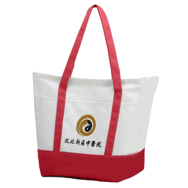 Budget Custom Large Heavy Cotton Canvas Boat Tote Bag