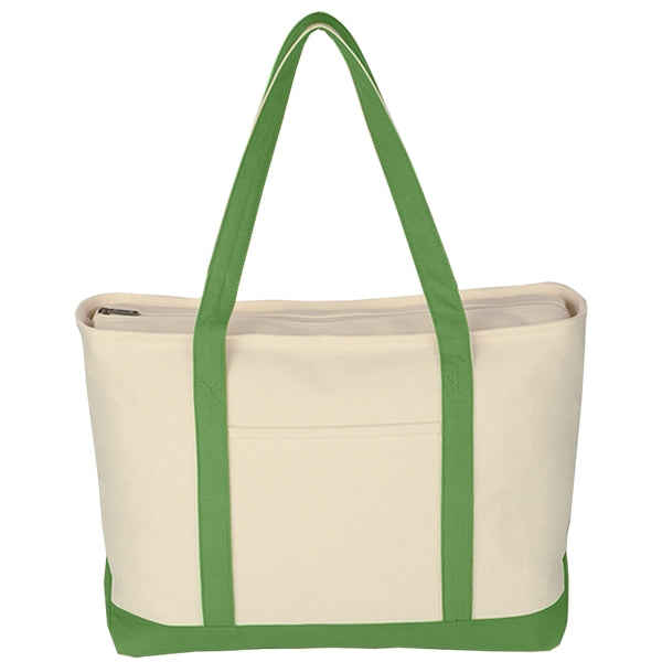 Budget Custom Large Heavy Cotton Canvas Boat Tote Bag