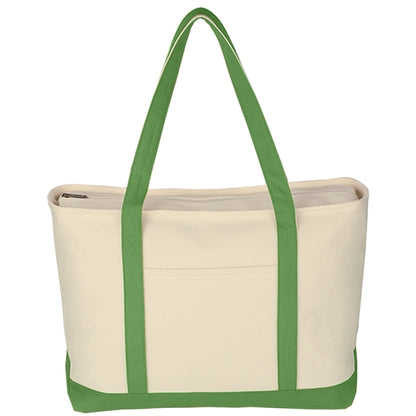 Budget Custom Large Heavy Cotton Canvas Boat Tote Bag