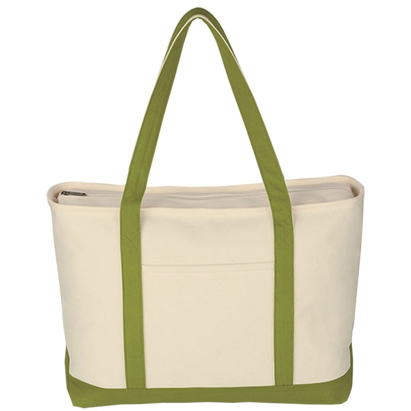 Budget Custom Large Heavy Cotton Canvas Boat Tote Bag