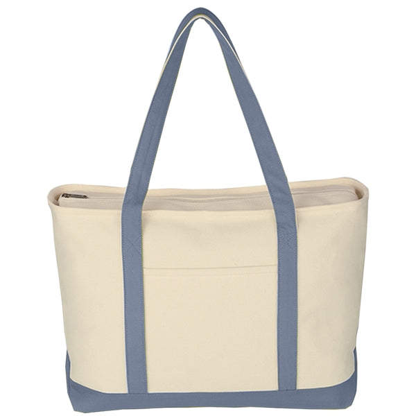 Budget Custom Large Heavy Cotton Canvas Boat Tote Bag