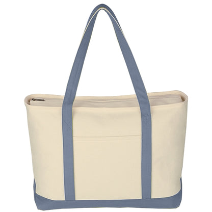 Budget Custom Large Heavy Cotton Canvas Boat Tote Bag