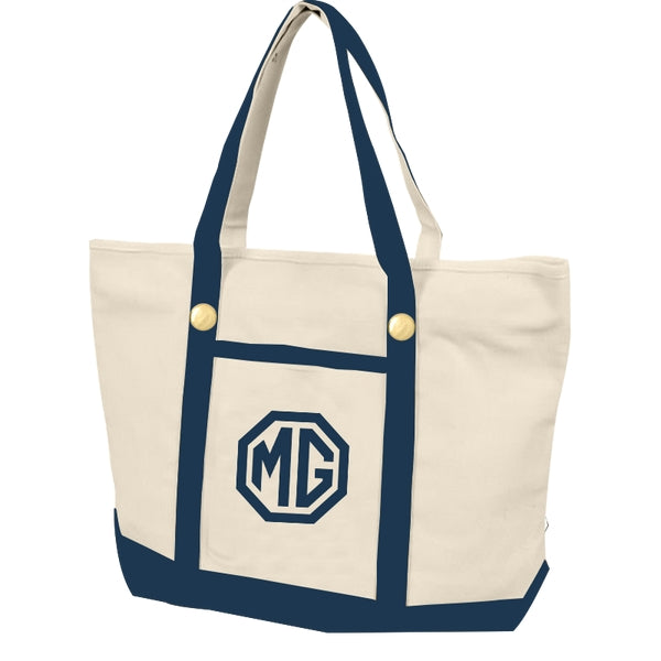 Budget Custom Large Cotton Canvas Sailing Tote Bag