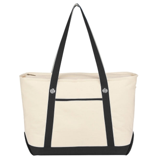 Budget Custom Large Cotton Canvas Sailing Tote Bag
