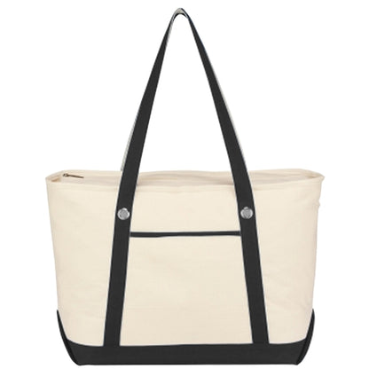 Budget Custom Large Cotton Canvas Sailing Tote Bag