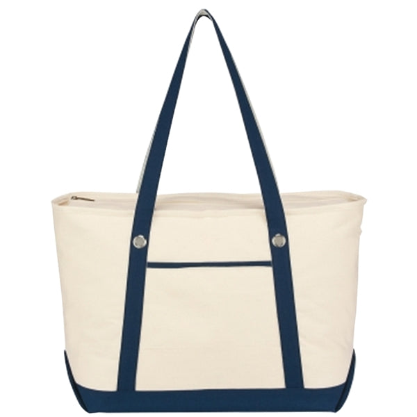 Budget Custom Large Cotton Canvas Sailing Tote Bag