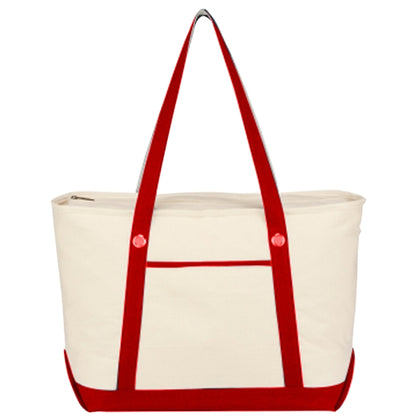 Budget Custom Large Cotton Canvas Sailing Tote Bag