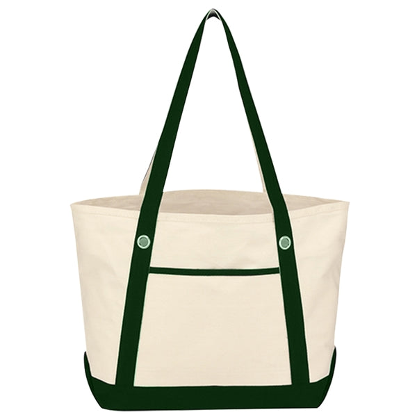 Budget Custom Medium Cotton Canvas Sailing Tote Bag