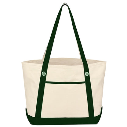 Budget Custom Medium Cotton Canvas Sailing Tote Bag