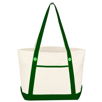 Budget Custom Medium Cotton Canvas Sailing Tote Bag