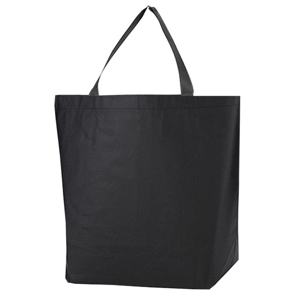 Budget Custom Non-Woven Leather Look Tote Bag