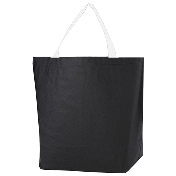 Budget Custom Non-Woven Leather Look Tote Bag