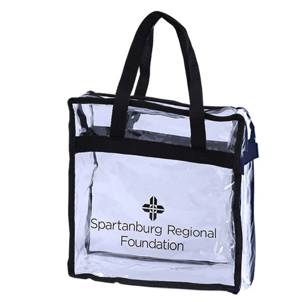 Budget Custom Clear Tote Bag With Zipper