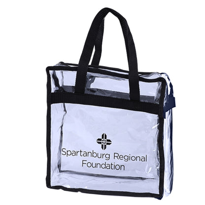 Budget Custom Clear Tote Bag With Zipper
