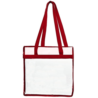 Budget Custom Clear Tote Bag With Zipper