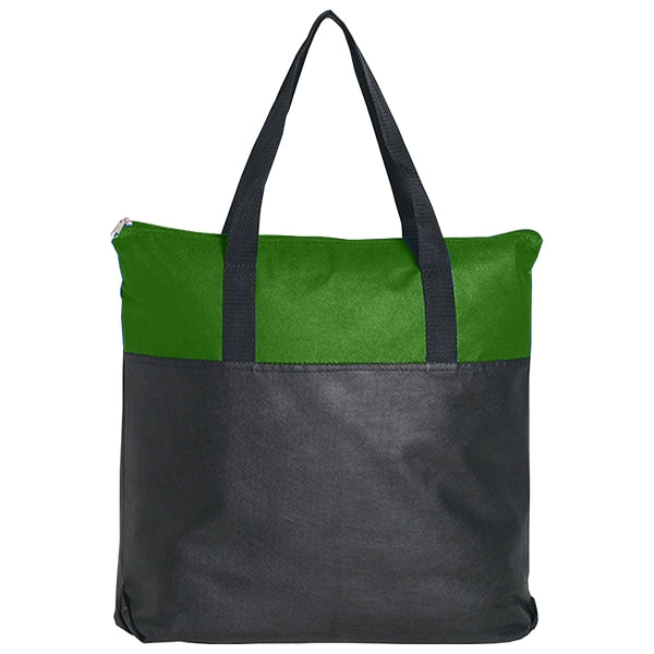 Budget Custom Non Woven Zippered Tote Bag