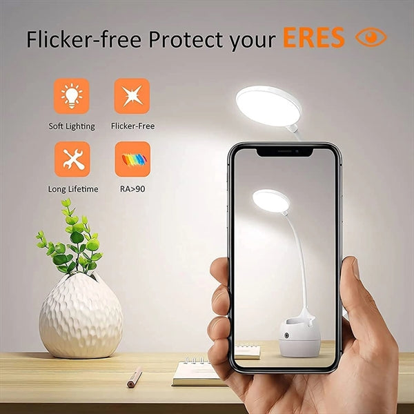 360 Gooseneck Desktop LED Desk Lamp with USB Charging Port