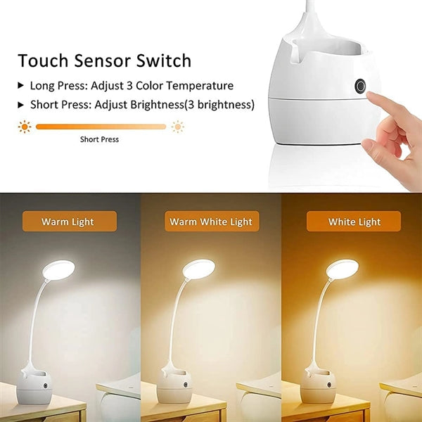 360 Gooseneck Desktop LED Desk Lamp with USB Charging Port