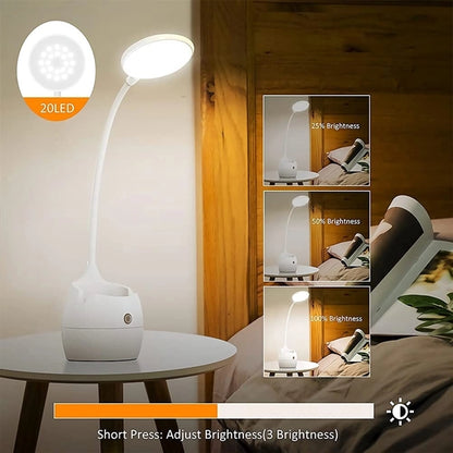 360 Gooseneck Desktop LED Desk Lamp with USB Charging Port