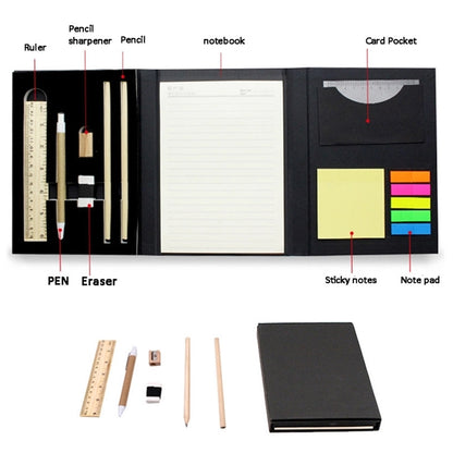 Sticky Notes Notebook with Pen/Ruler/Pencil/Eraser/Sharpener
