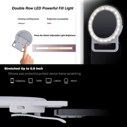 Rechargeable Selfie Ring Light with Mirror