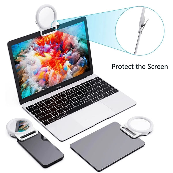 Rechargeable Selfie Ring Light with Mirror