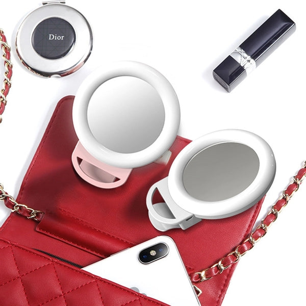 Rechargeable Selfie Ring Light with Mirror