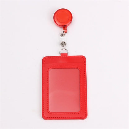 Square Shaped Retractable Id Credit Card Badge Holder