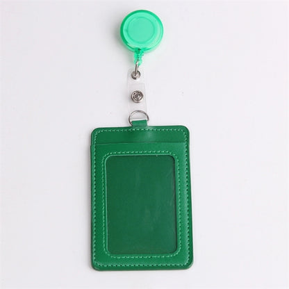 Square Shaped Retractable Id Credit Card Badge Holder