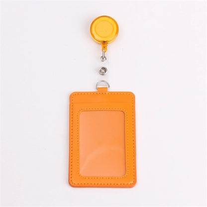 Square Shaped Retractable Id Credit Card Badge Holder