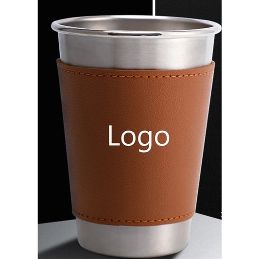 Cups With Leather Sleeves