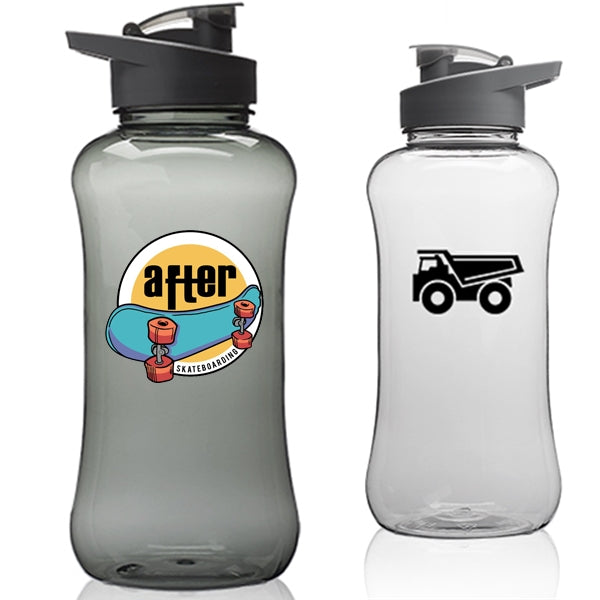 60 oz Athlete Plastic Sports Bottle w/ Flip top Lid & Handle