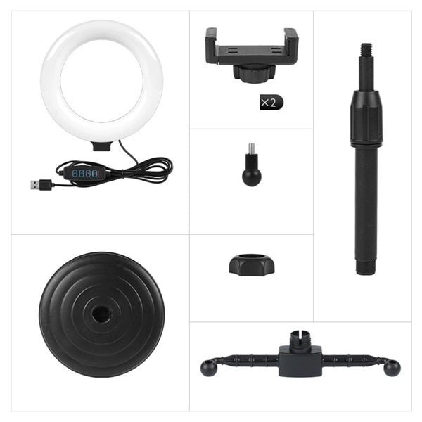 6 In Selfie Ring Light Phone Tablet Stand