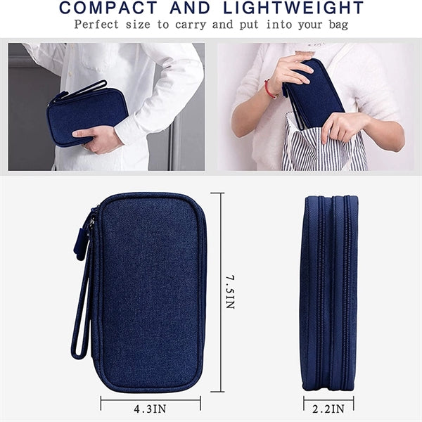Double Layer Portable Cable Storage Bag