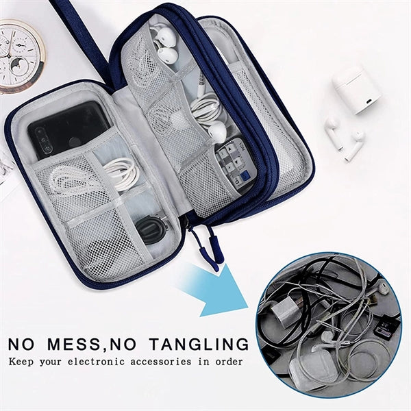 Double Layer Portable Cable Storage Bag