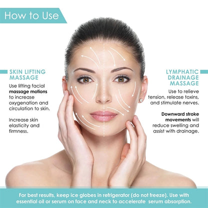 2pcs Ice Globes for Facials Skin Massagers