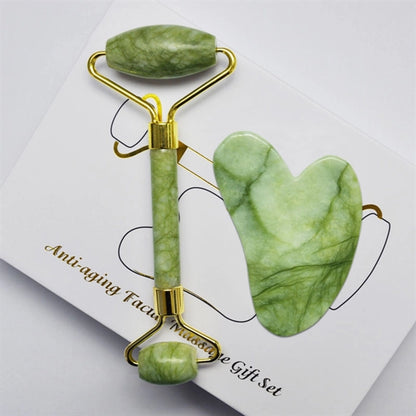 Jade Roller Gua Sha Facial Tools Set