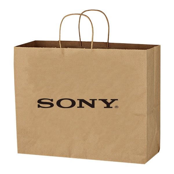 Budget Custom Kraft Paper Brown Shopping Bag-16"-BG