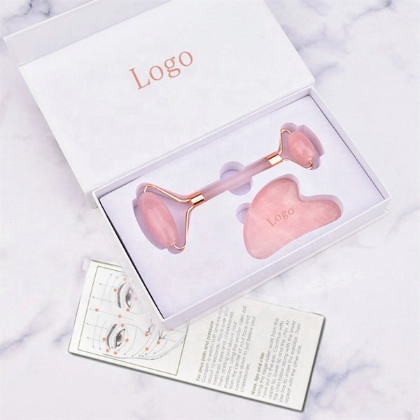 Facial Jade Massager Roller Guasha Board Set