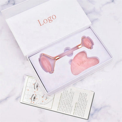 Facial Jade Massager Roller Guasha Board Set