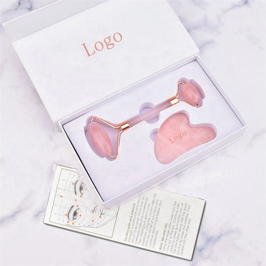 Facial Jade Massager Roller Guasha Board Set