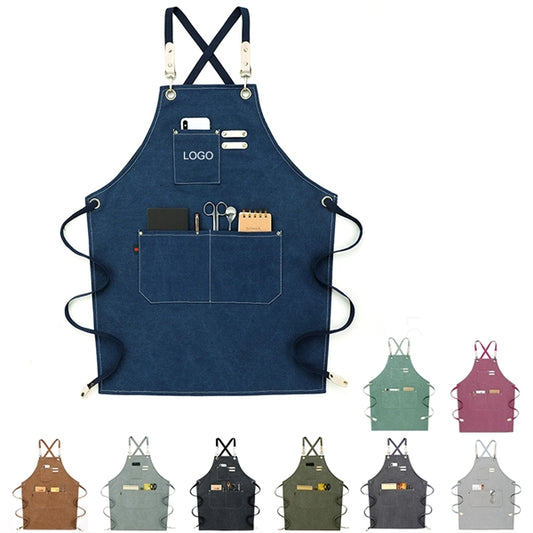 Canvas Working Apron with Pockets