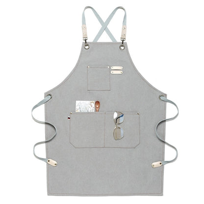 Canvas Working Apron with Pockets