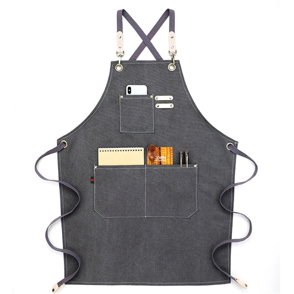 Canvas Working Apron with Pockets