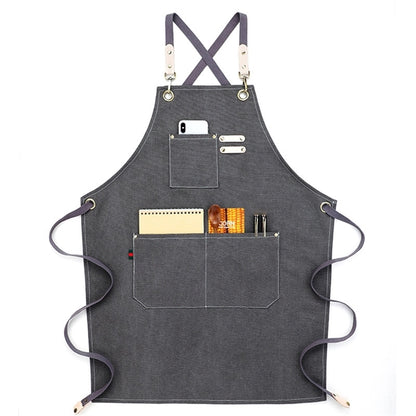 Canvas Working Apron with Pockets