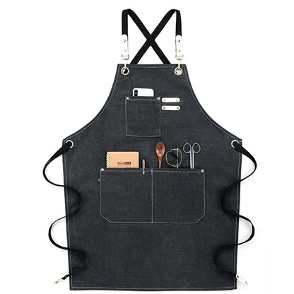 Canvas Working Apron with Pockets