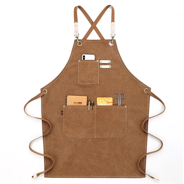 Canvas Working Apron with Pockets